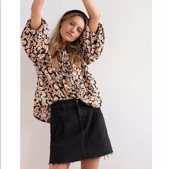 5. Free People We The Free Cosmico Flirt Denim Skirt - Picture 9 of 9